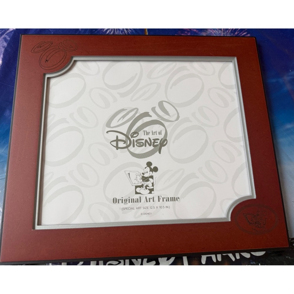 2026 Disney Parks Mickey Mouse Wood Picture Frame 12.5" x 10.5" NEW in Box